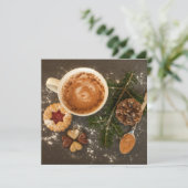 Kerst warm chocolademelk kaart (Staand voorkant)