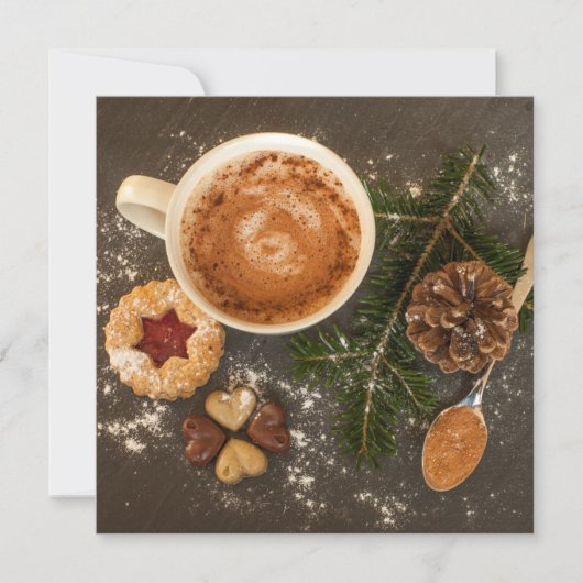 Kerst warm chocolademelk kaart (Voorkant)