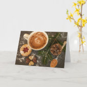 Kerst Warm Chocolademelk Kaart (Gele Bloem)