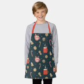 kerst, warme cacaotijd schort (Gedragen)