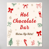 Kerst Warme Chocolade Bar Poster (Voorkant)