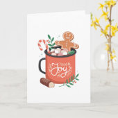 KERST WARME CHOCOLADE KAART (Gele Bloem)