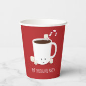 Kerst-warme chocolade warme cacao papieren bekers (Achterkant)