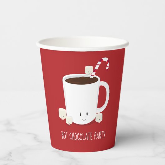 Kerst-warme chocolade warme cacao papieren bekers (Achterkant)