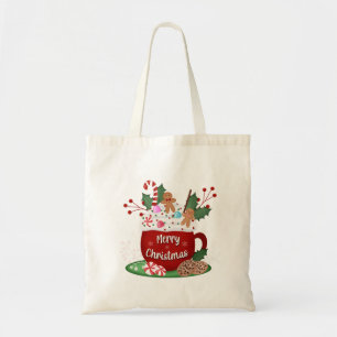 Kerst warme chocolademelk tote bag