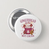 Kerst warme chocolademelk van gemberkoek latte ronde button 5,7 cm (Voorkant /achterkant)