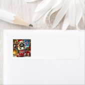 Kerst Wasbeer Adreslabels Etiket (Insitu)
