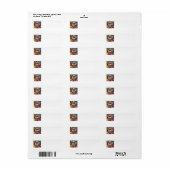 Kerst Wasbeer Adreslabels Etiket (Full Sheet)