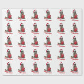 Kerst Wasbeer Bende Vrolijk Kerstfeest Cadeaupapier (Vlak)