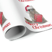 Kerst Wasbeer Bende Vrolijk Kerstfeest Cadeaupapier (Rol Hoek)