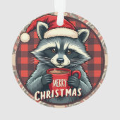 Kerst Wasbeer Cacaocheer Ornament (achterkant)