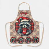 Kerst Wasbeer Cacaocheer Schort (Voorkant)