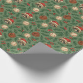 Kerst Wasbeer Honkbal Inpakpapier (Hoek)