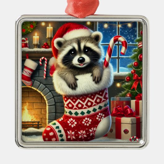 Kerst Wasbeer Ornament (Voorkant)