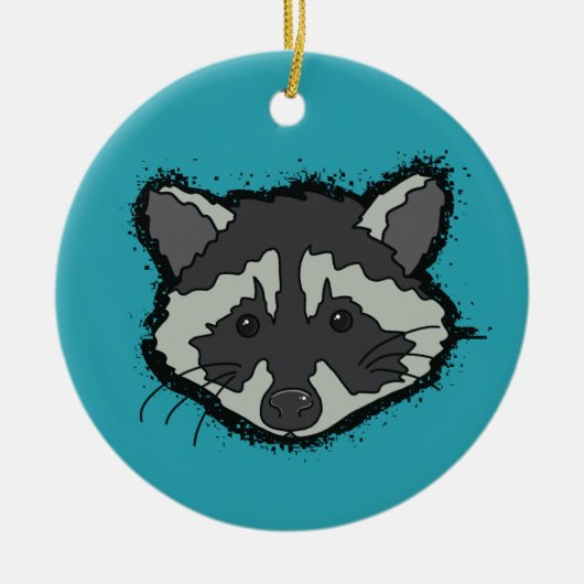 Kerst Wasbeer Ornament (Voorkant)