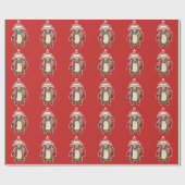 kerst-wasbeerpapier cadeaupapier (Vlak)