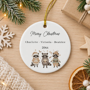 Kerst Wasberen Vrienden Waterverf Keramisch Ornament