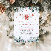 Kerst waslijn een vrolijk klein Baby shower Kaart