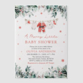 Kerst waslijn een vrolijk klein Baby shower Vellum Uitnodigingen (Voorkant)