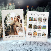 Kerst Wat een Jaar Goud Modern 12 Foto Feestdagenkaart