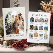 Kerst Wat een Jaar Goud Modern 12 Foto Feestdagenkaart