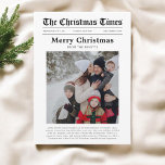 Kerst Wat een jaar krantenfoto Feestdagenkaart<br><div class="desc">Vier de vreugde van het seizoen met een persoonlijke touch die net zo uniek is als het verhaal van je familie. Onze gepersonaliseerde kerst Kaart, ontworpen in een charmante krant formaat, brengt een nostalgische en hartverwarmende gevoel aan uw vakantie groeten. De voorpagina, getiteld "The Christmas Times" in een decoratief lettertype,...</div>