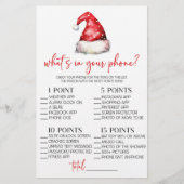 Kerst Wat zit er in je telefoon Baby shower spel Briefpapier (Voorkant)