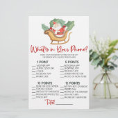 Kerst Wat zit er in je telefoon Baby shower spel Briefpapier (Staand voorkant)