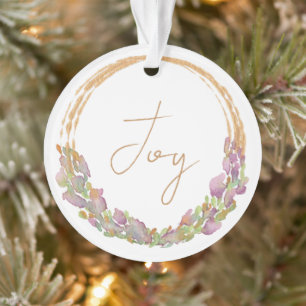 Kerst watercolor Bijbelvers van Joy Christian Ornament