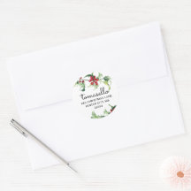 Kerst Watercolor Hulst Bessen Retouradres