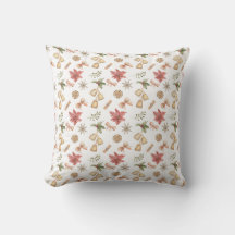 Kerst Watercolor Klokken en Strikken Patroon Kusse