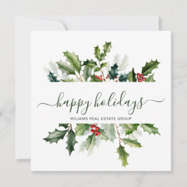 Kerst Watercolor Mistletoe Zakelijke Groet Feestdagenkaart