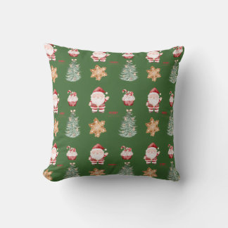 Kerst Watercolor Patroon Worp Kussen