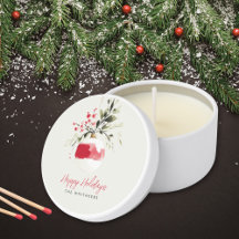Kerst Watercolor Sieraad Gepersonaliseerde Naam