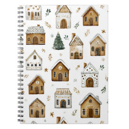 Kerst Watercolor Spiraal Notebook – Schattige Kuns Notitieboek
