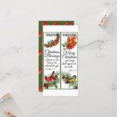 Kerst Watercolor Zegen Schrift Boekmerken Kaart (Voorkant / Achterkant in situ)