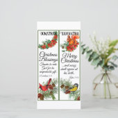 Kerst Watercolor Zegen Schrift Boekmerken Kaart (Staand voorkant)