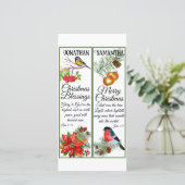 Kerst Watercolor Zegenings Schrift Boekmerk Kaart (Staand voorkant)