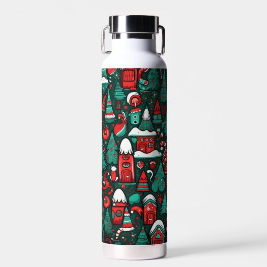 Kerst waterflessen waterfles (Voorkant)