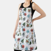 Kerst Waterverf All-Over Print Schort (Insitu)