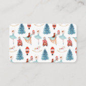 Kerst Waterverf Baby shower Luier Raffle Informatiekaartje (Achterkant)