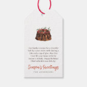 Kerst Waterverf Baked Treat Familie Cadeaulabel (Voorkant)