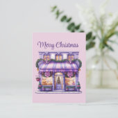 Kerst waterverf bakkerij tekst toevoegen Vakantie Feestdagenkaart (Staand voorkant)