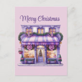 Kerst waterverf bakkerij tekst toevoegen Vakantie Feestdagenkaart (Voorkant)