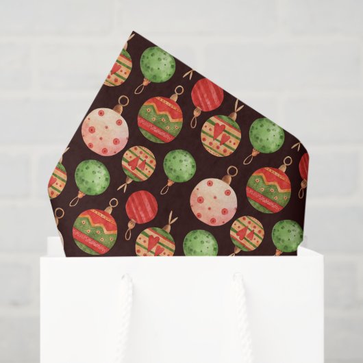 Kerst Waterverf Bauble Vakantie Decoraties Tissuepapier (Cadeauzakje)