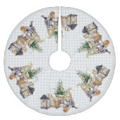 Kerst Waterverf Boho Gnomen Kerstboom Rok (Voorkant)