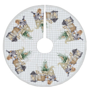 Kerst Waterverf Boho Gnomen Kerstboom Rok