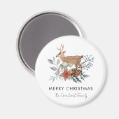 Kerst Waterverf Botanische Kerstsouvenir Magneet (Voorkant / Achterkant)