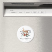 Kerst Waterverf Botanische Kerstsouvenir Magneet (Insitu (Vaatwasser))