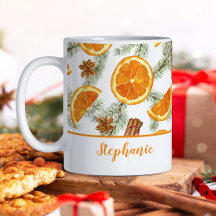 Kerst Waterverf Citrus Sinaasappels gepersonalisee